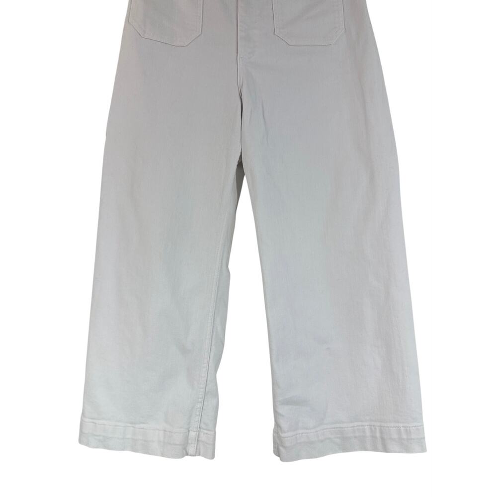 Pilcro Anthropologie The Skipper White Wide Leg Cropped Jeans Size 31 - Picture 8 of 15